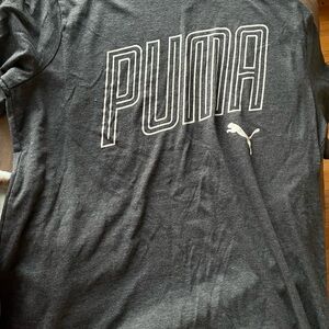Puma Charcoal Tee with Logo